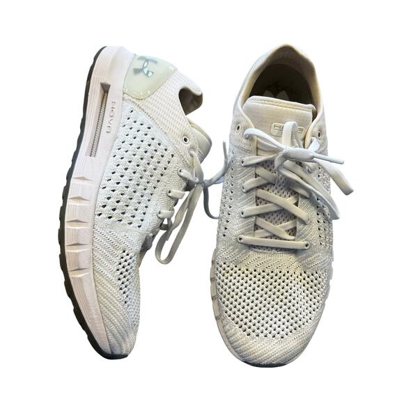 Under Armour Hover Sonic White & Ghost Gray Running Shoes Women's 9 - Picture 1 of 2